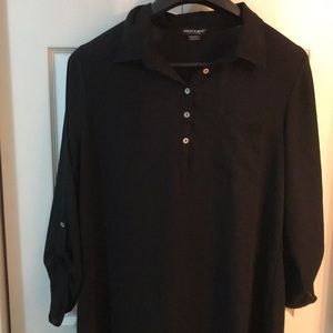 Black Collared tunic top
